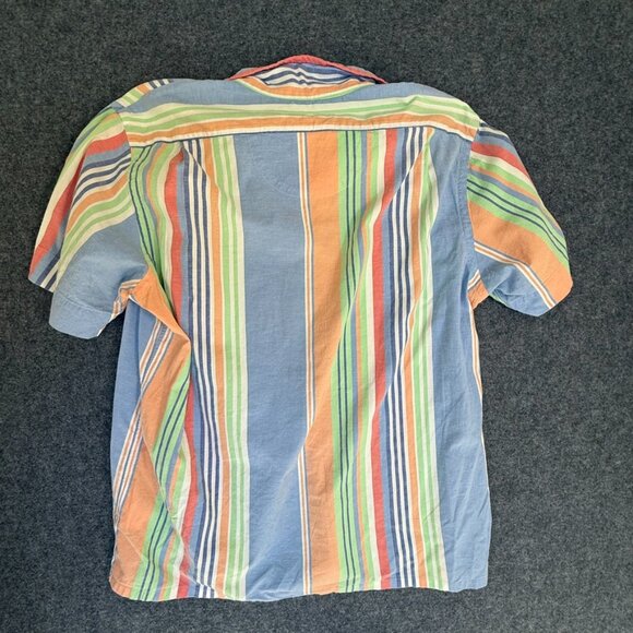 Polo Ralph Lauren Mens Classic Fit Camp Shirt Madras Stripe Loop Collar Sz XL - Picture 2 of 12